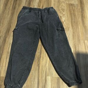 Black Cargo Jogger Pants